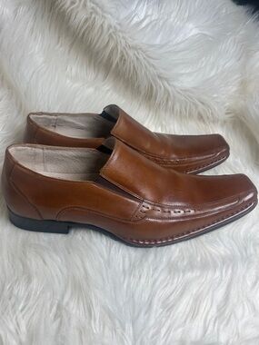 STACY ADAMS TEMPLIN 
Bike Toe Loafer Men's Size 12 M Slip-On Leather Dress Shoes